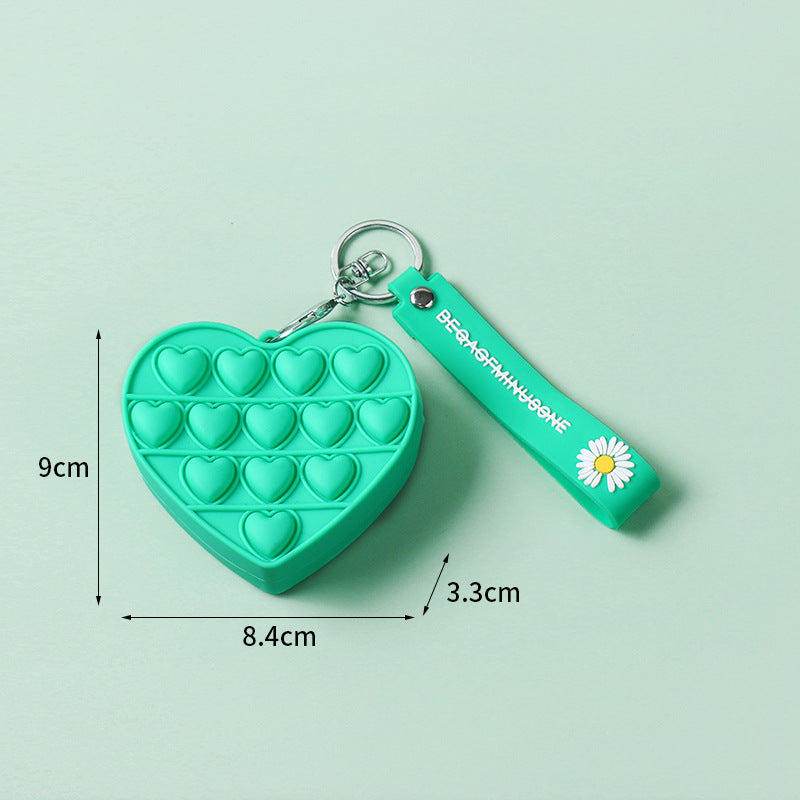Wholesale Stress Relief Silicone Coin Purse Keychain